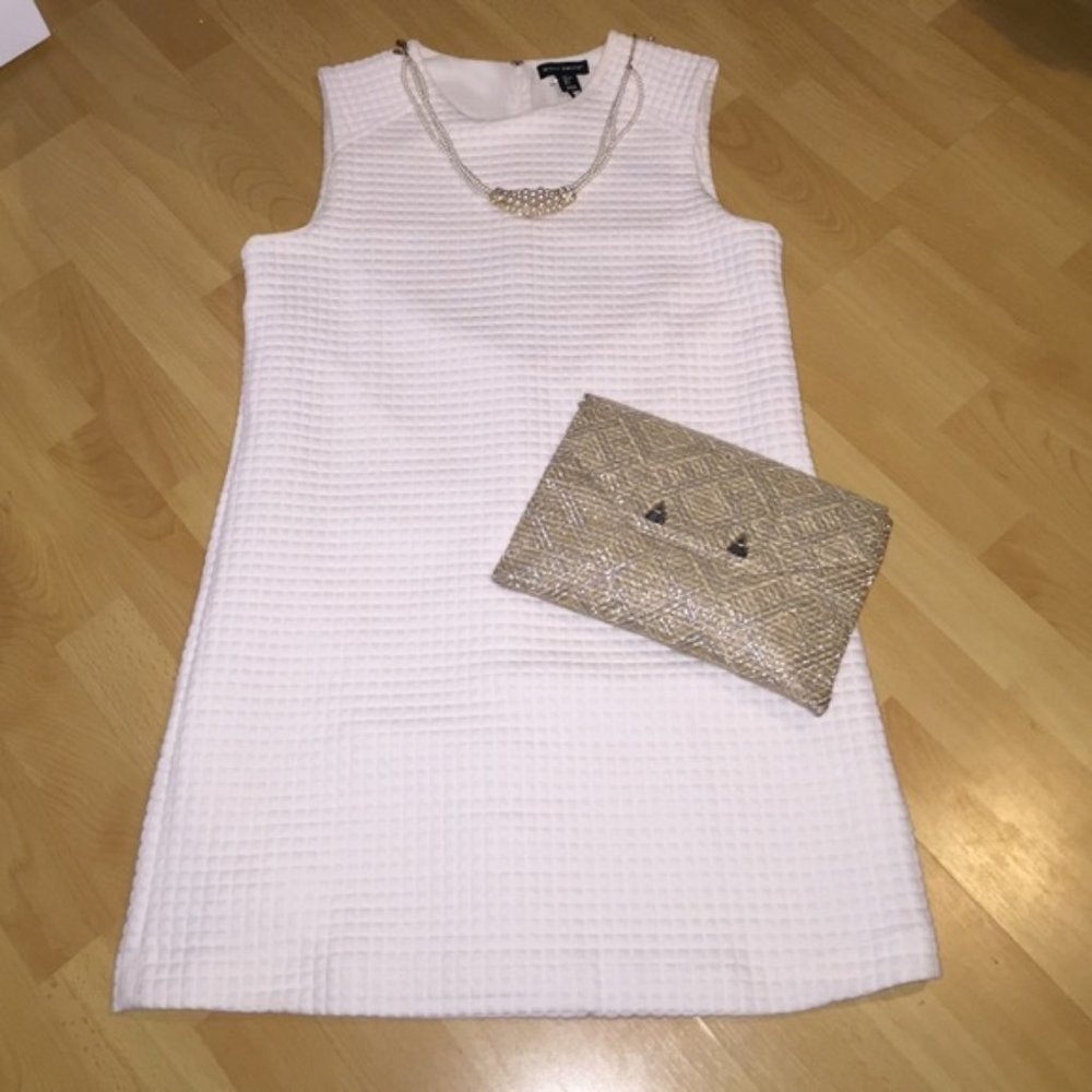 Willi Smith White Quilted Dress